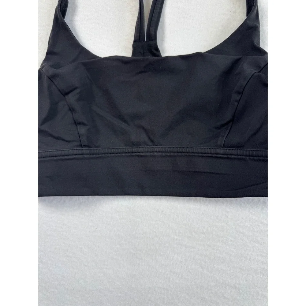 Athleisure‎ Lululemon Womens 6 Invigorate Sports Bra Black Mesh Back Racerback